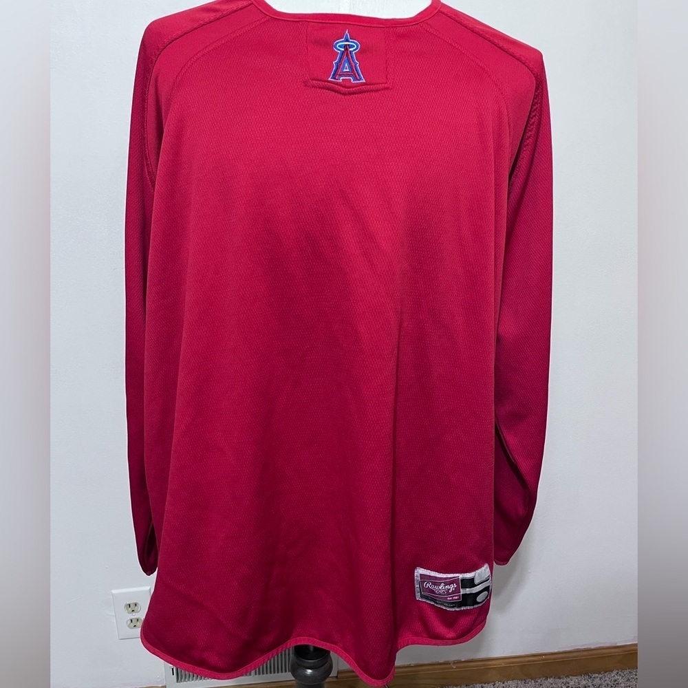 Los Angeles Angels Rawlings Red Pullover Sz X-Large‎ Anaheim